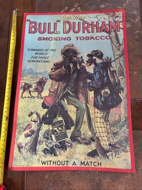 Bull Durham Smoking Tobacco Tin Sign